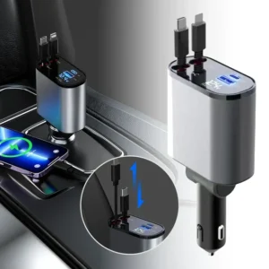 Retractable Multi-Port Car Charger