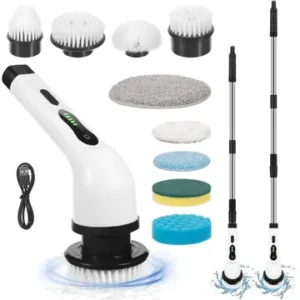 Cordless Cleaning Brush (7 Heads + Pink Stuff)