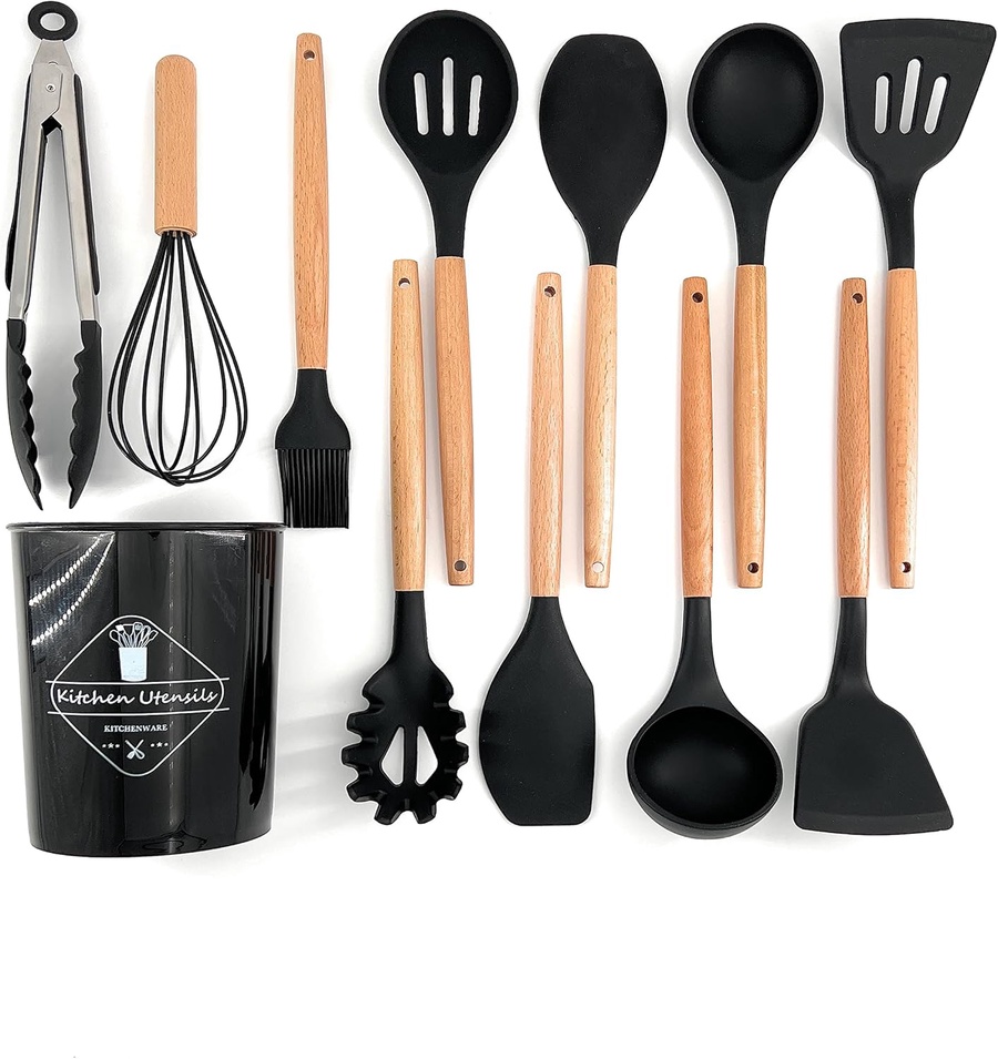 12‑Piece Silicone Kitchen Utensils Set